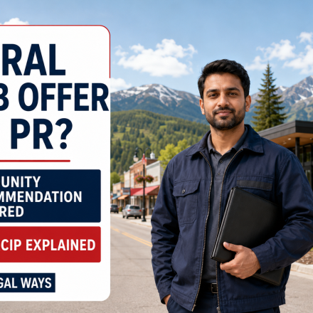 Skilled worker in a rural Canadian community explaining the Rural Community Immigration Pilot job offer and community recommendation requirements
