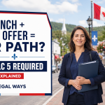 French-speaking skilled professional in a Canadian Francophone community explaining the FCIP job offer and NCLC 5 requirements