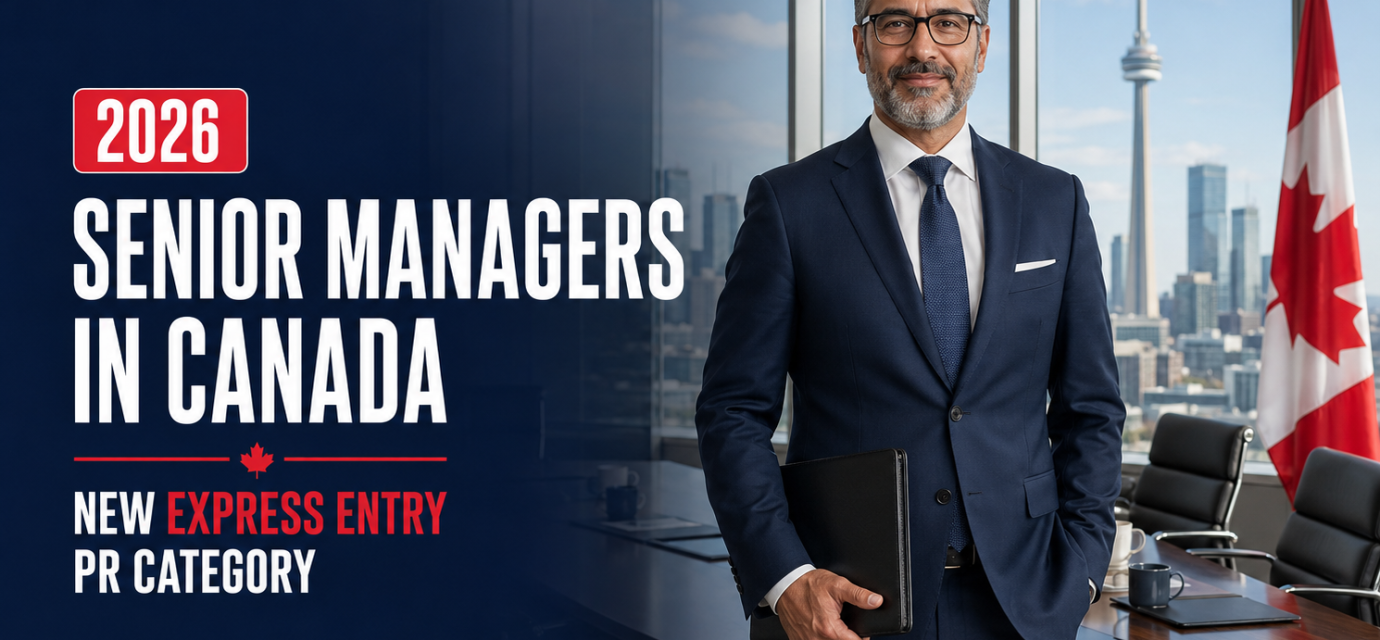 : Senior business executive in a Canadian boardroom representing the new Express Entry category for senior managers