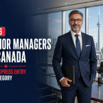 : Senior business executive in a Canadian boardroom representing the new Express Entry category for senior managers