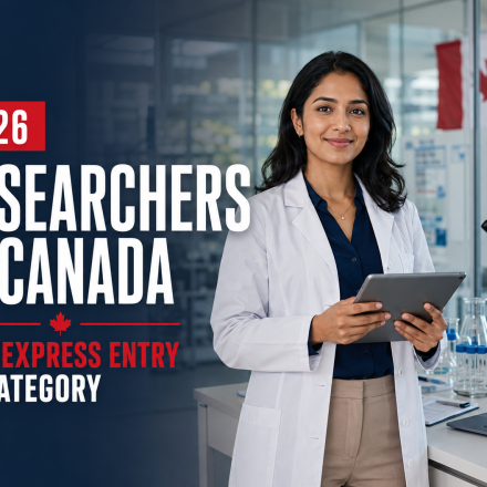 University researcher in a Canadian laboratory representing the new Express Entry PR category for researchers