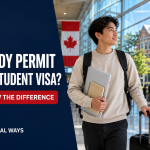 International student arriving in Canada for an explanation of the difference between a study permit and student visa