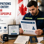 Skilled tradesperson reviewing Canadian permanent residence options through Express Entry and provincial nominee programs