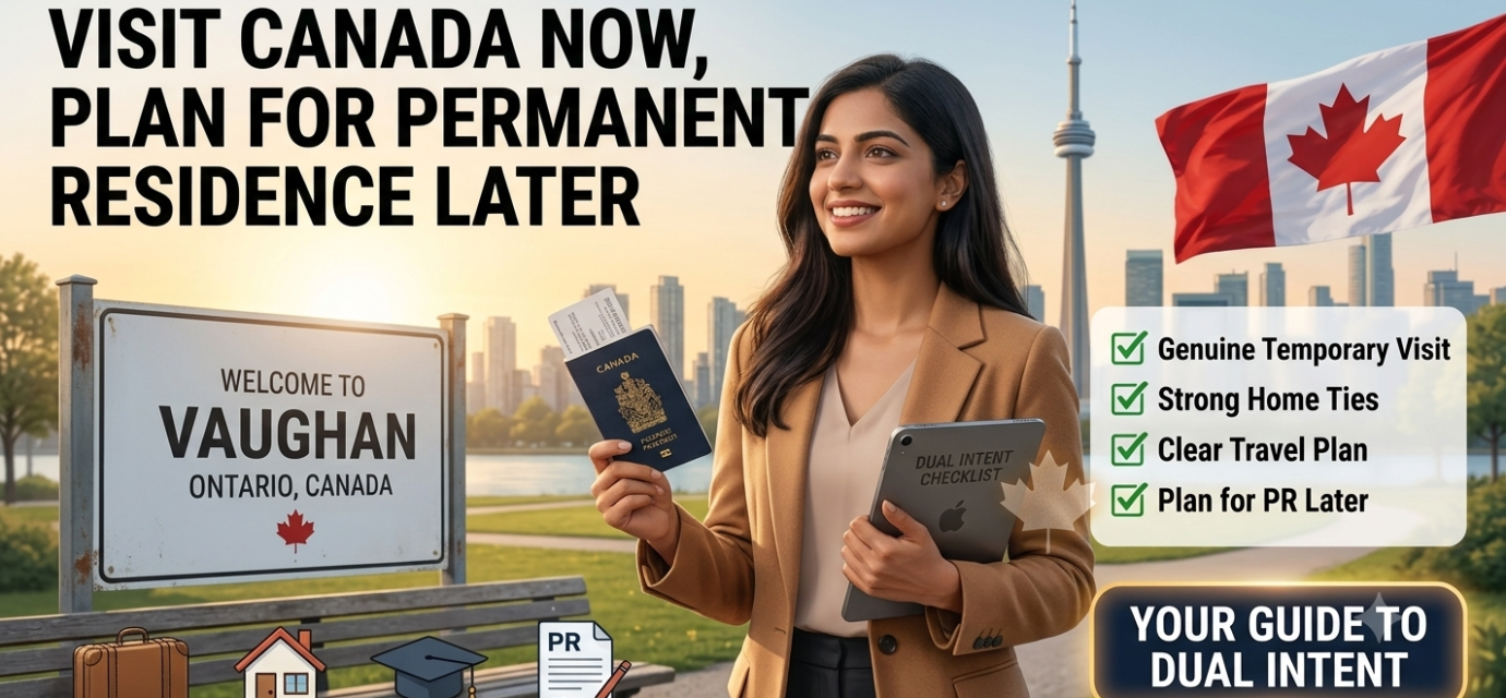 Skilled worker in Canada reviewing an Express Entry profile for Canadian Experience