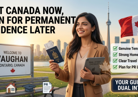 Skilled worker in Canada reviewing an Express Entry profile for Canadian Experience