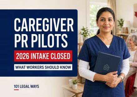 Professional home care worker explaining that Canada’s caregiver permanent residence pilot intake is closed in 2026