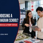 International student checking a Canadian school’s DLI and PGWP status before accepting admission