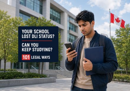 Concerned international student reviewing what happens when a Canadian school loses DLI status