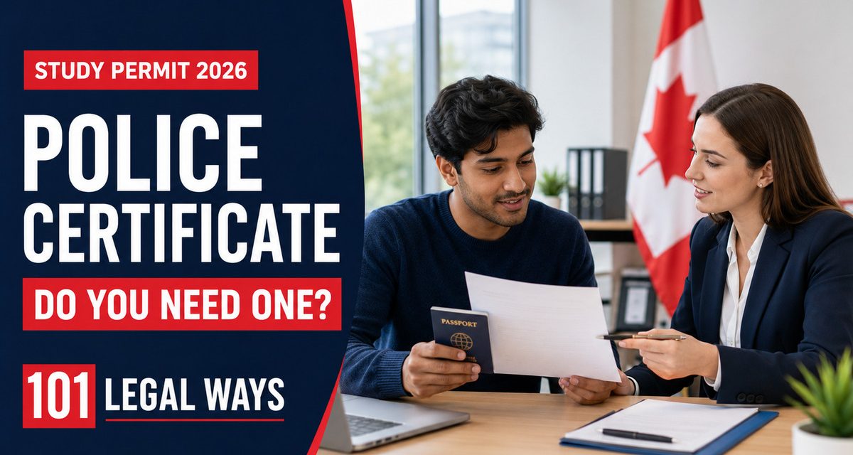 International student reviewing police certificate requirements for a Canadian study permit application