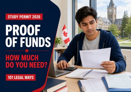 International student reviewing proof of funds documents for a Canadian study permit application in 2026