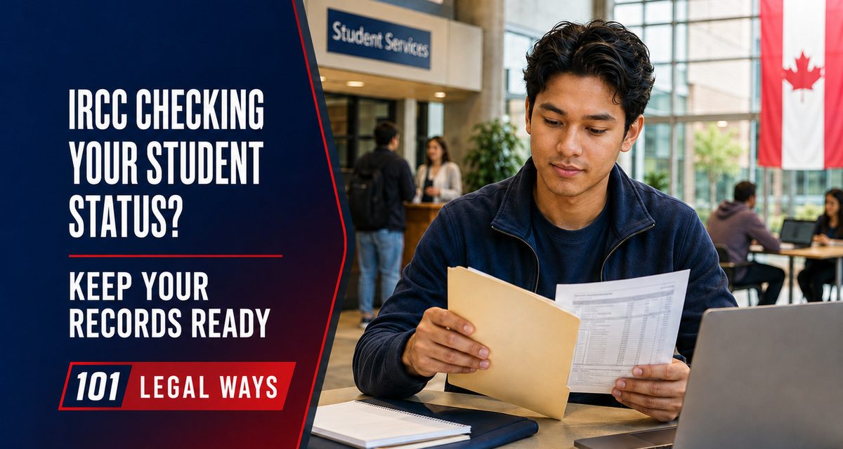 International student preparing records for an IRCC study permit compliance check
