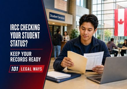 International student preparing records for an IRCC study permit compliance check