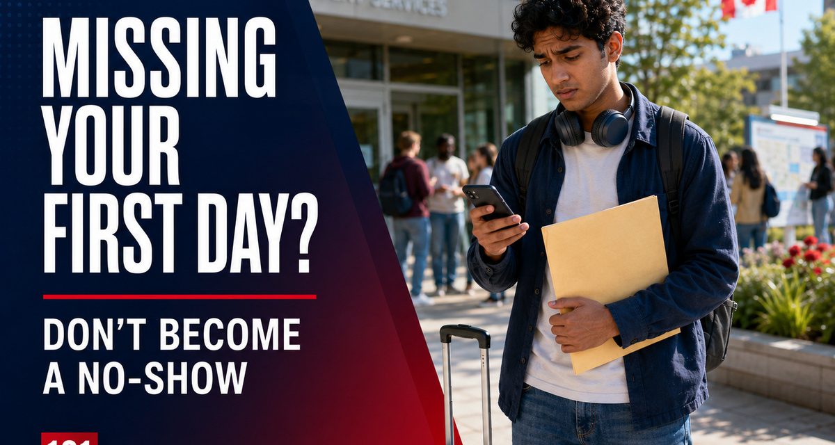 International student contacting a Canadian school after missing the program start date