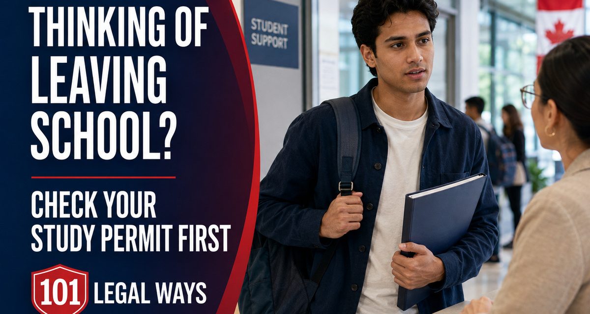 International student discussing school withdrawal and Canadian study permit consequences