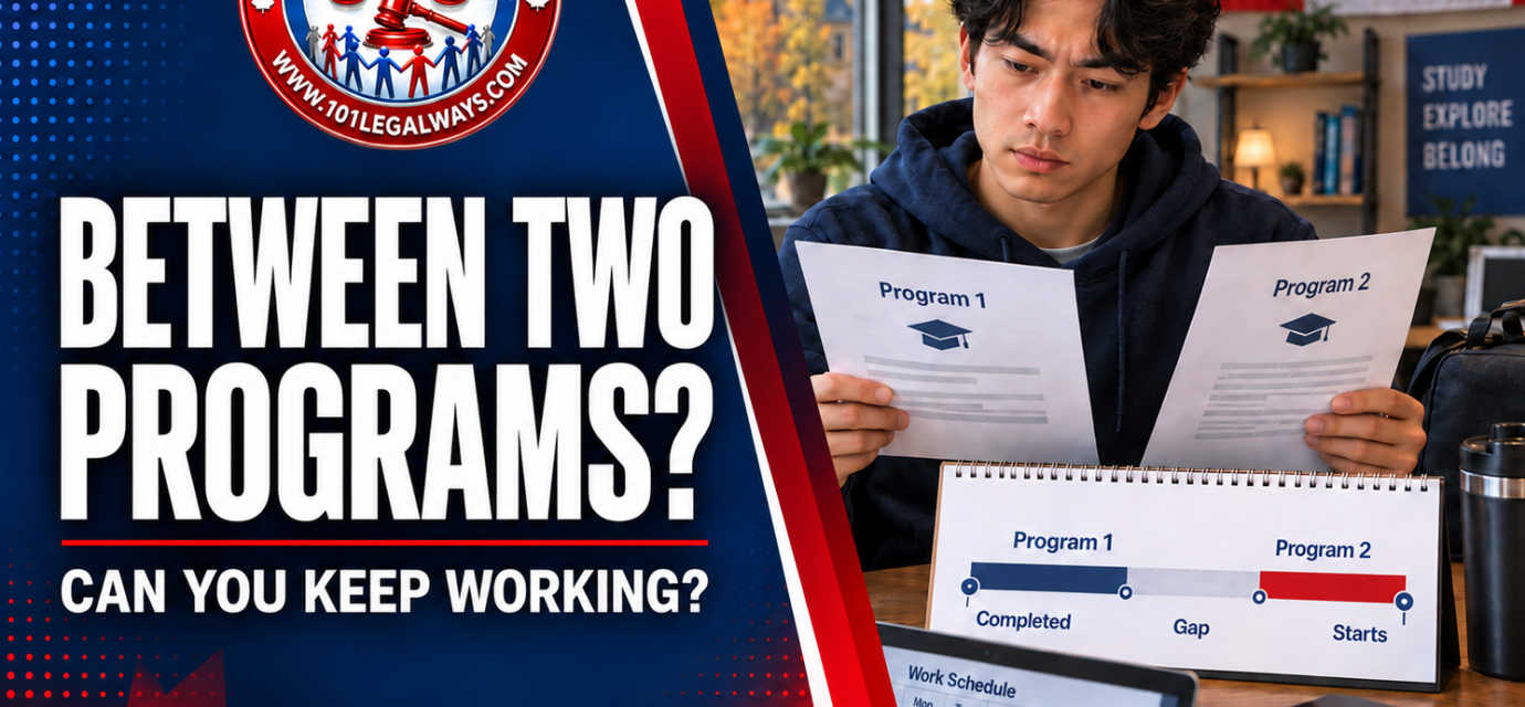 International student reviewing the 150-day rule for working during the gap between two Canadian study programs