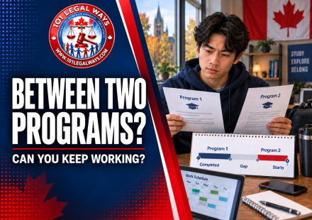 International student reviewing the 150-day rule for working during the gap between two Canadian study programs