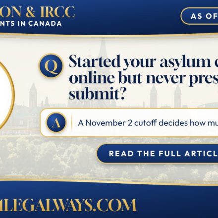 Started your asylum claim online but never pressed submit? A November 2 cutoff decides how much you must redo.